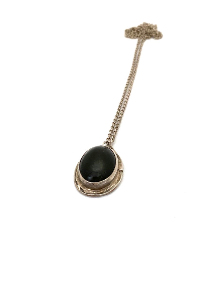 Rafael Alfandary Canada vintage sterling silver mood stone pendant necklace Canadian jewelry design