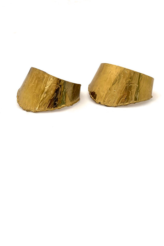 Rafael Alfandary Canada textured brass cuff bracelets ~ pair