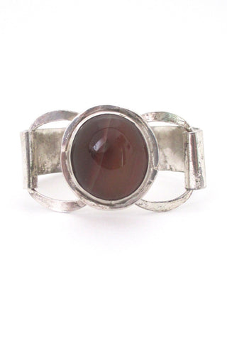 Rafael Alfandary Canada rare large vintage sterling silver agate bracelet