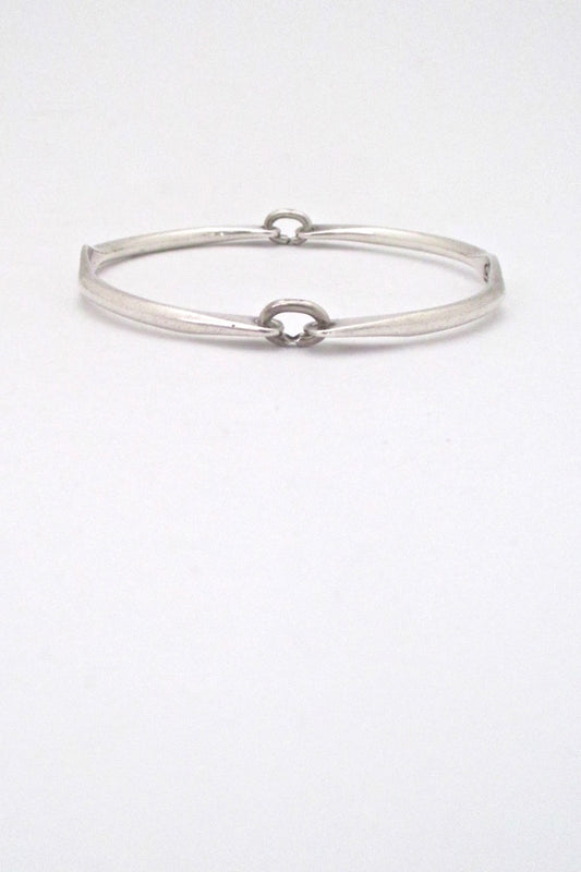 Rafael Alfanadary Canada vintage sterling silver hinged bangle bracelet