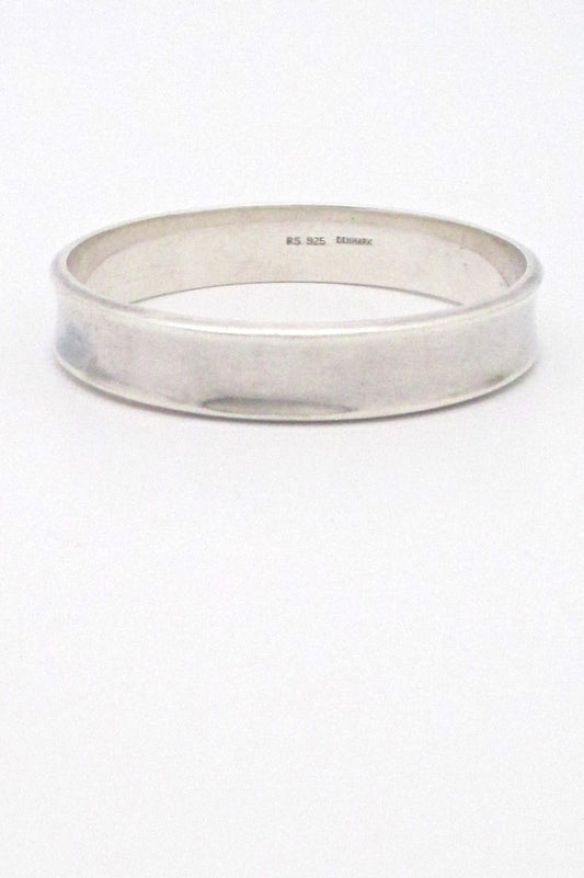 profile Randers Solvvarefabrik Denmark vintage Modernist heavy silver bangle bracelet