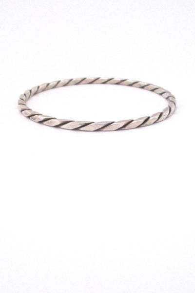 Randers Sølvvarefabrik Denmark vintage solid silver twisted bangle bracelet