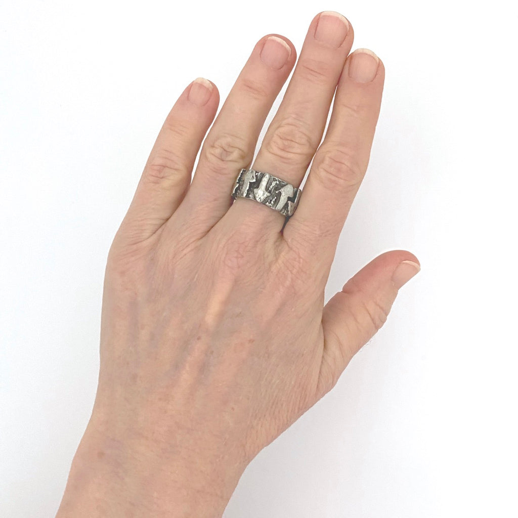 Pewter wedding outlet band
