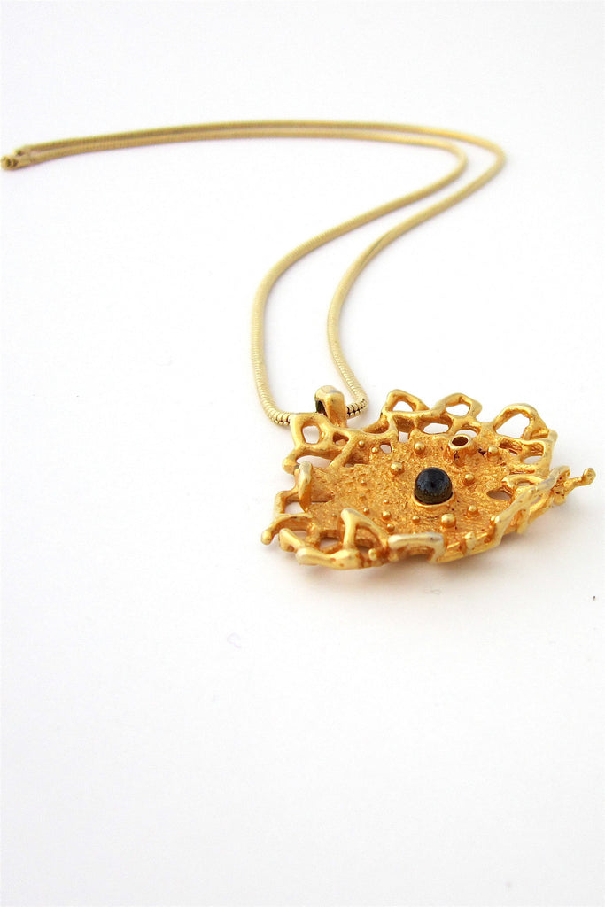 Robert Larin Canada gold lace necklace