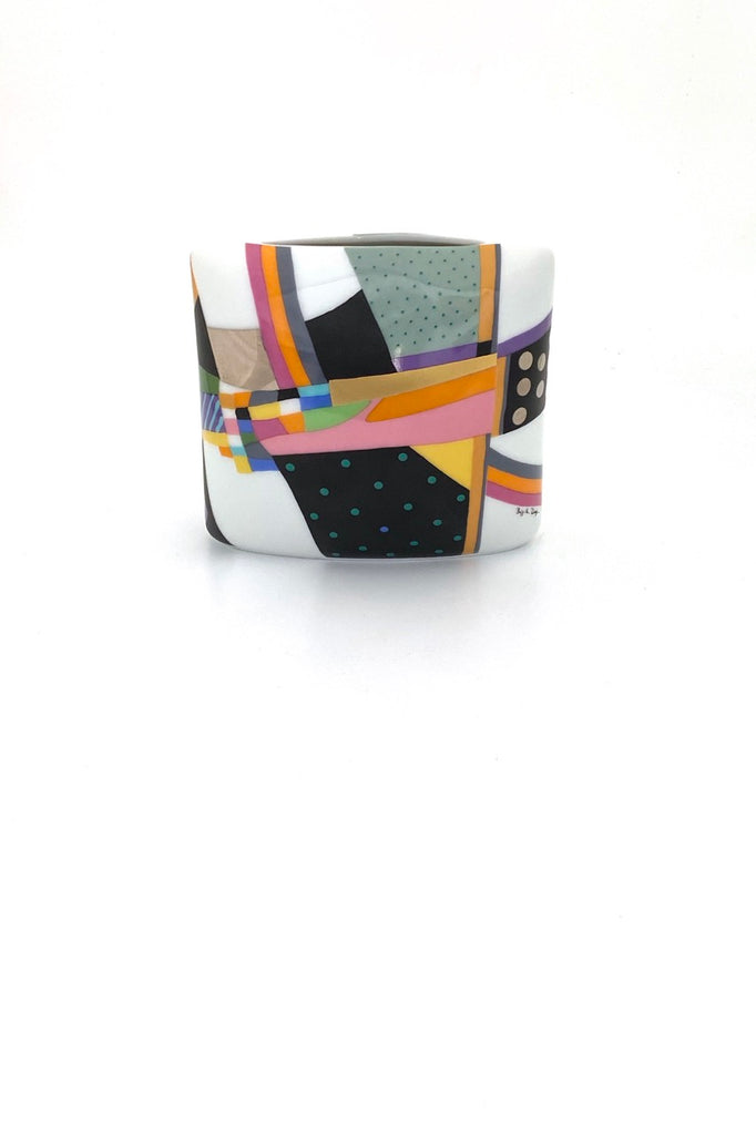 Rosenthal polychrome porcelain pillow vase ~ 1980s, Nairac / Doege