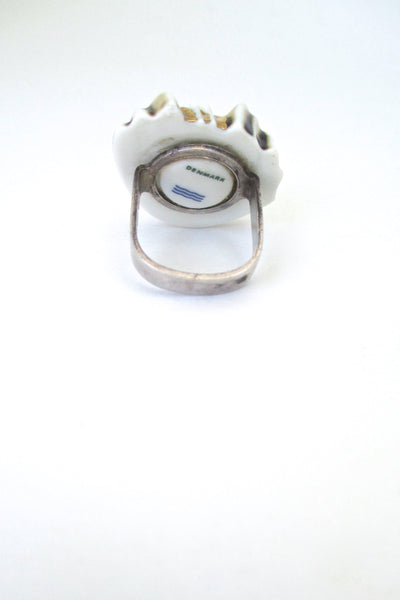 Royal Copenhagen / Anton Michelsen 'Royal Bini' porcelain ring