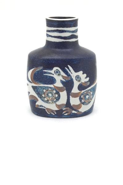Royal Copenhagen Denmark vintage ceramic faience Baca bird vase 1 by Nils Thorsson Scandinavian Modern design