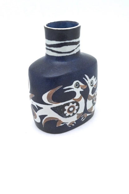 detail Royal Copenhagen Denmark vintage ceramic faience Baca bird vase 2 by Nils Thorsson Scandinavian Modern design