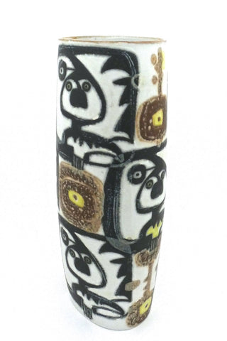 detail Royal Copenhagen Denmark extra large vintage ceramic faience Baca vase by Johanne Gerber 1969 - 1974 Scandinavian Modern design