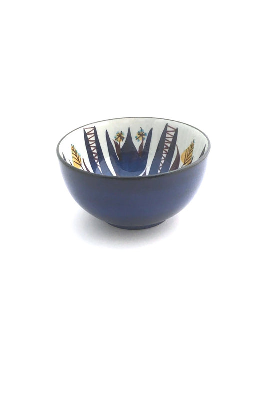 detail Royal Copenhagen Denmark vintage faience Tenera bowl by Marianne Johnson mid century Scandinavian design