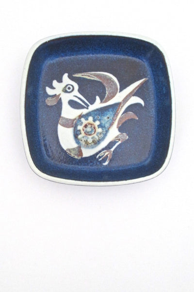 Royal Copenhagen Denmark vintage ceramic faience Baca bird dish Nils Thorsson