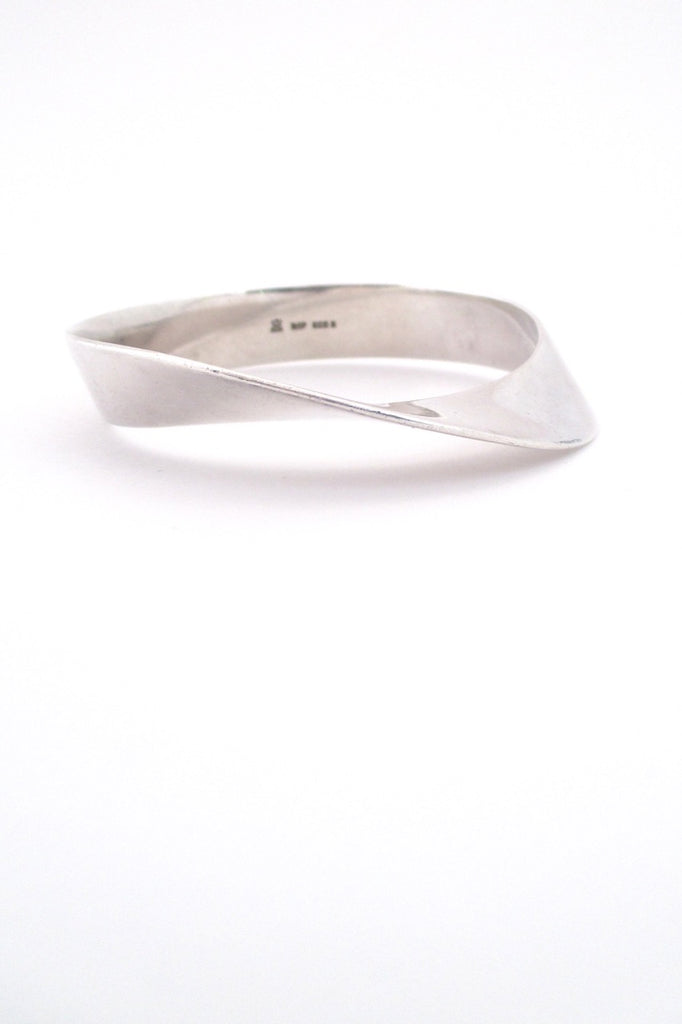 Royal Copenhagen Denmark vintage heavy silver Scandinavian Modern bangle bracelet