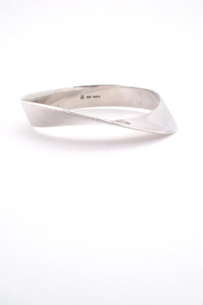 Royal Copenhagen Denmark vintage heavy silver Scandinavian Modern bangle bracelet