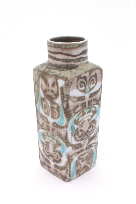 Royal Copenhagen Denmark vintage midcentury design small square Baca vase by Nils Thorsson 