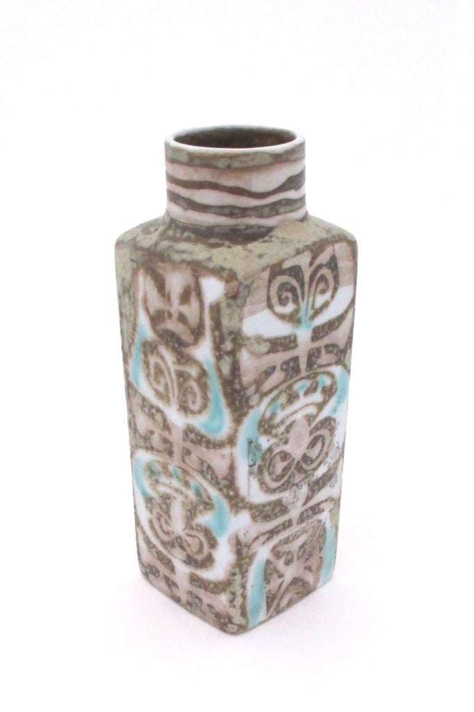 Royal Copenhagen Denmark vintage midcentury design small square Baca vase by Nils Thorsson 