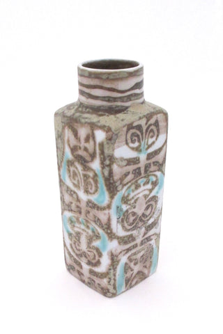 Royal Copenhagen Denmark vintage midcentury design small square Baca vase by Nils Thorsson 
