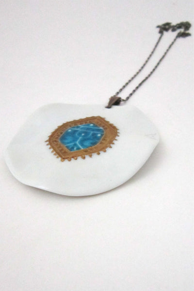 Royal Copenhagen Anton Michelsen large porcelain pendant by Nils Thorssen