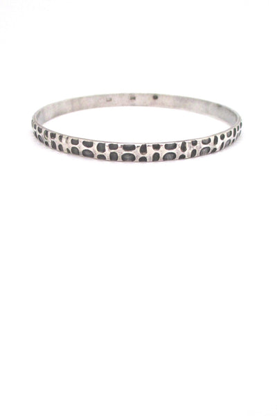 Rytosztuka Poland vintage Modernist silver bangle bracelet 2 mid century jewelry design