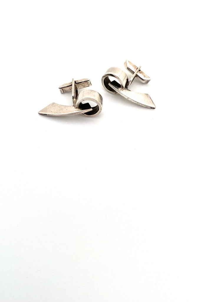 Sigi Pineda Mexico vintage silver cufflinks Modernist jewelry design