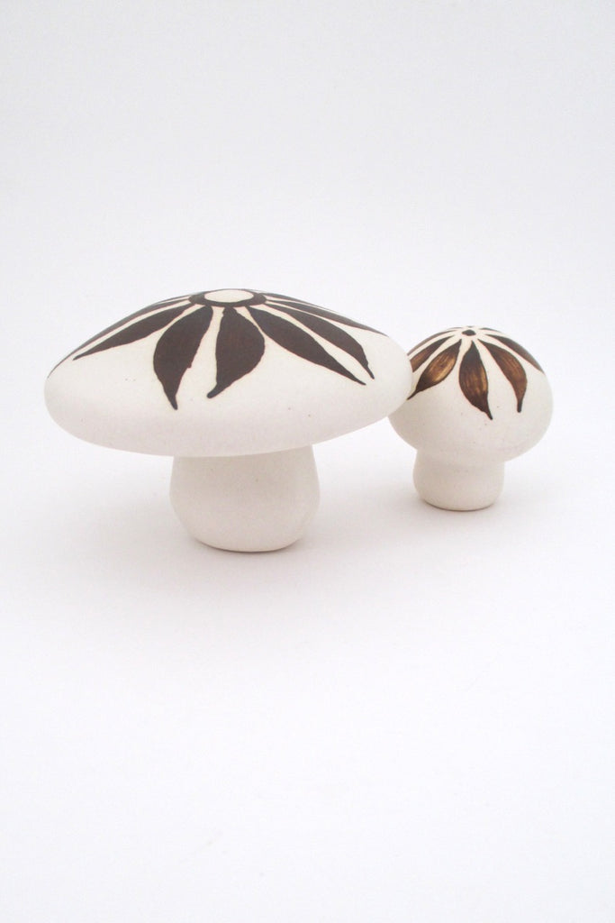 Strawberry Hill Pottery Canada vintage ceramic pair of mushroom sculptures
