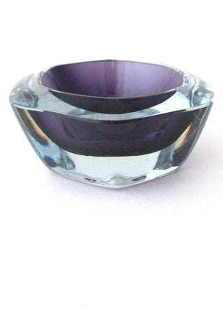 Stromberg Sweden vintage modernist cased glass sommerso bowl