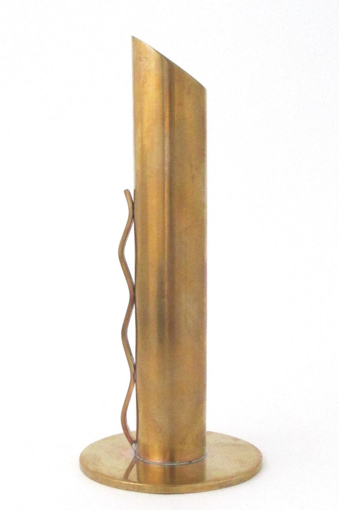 Sweden vintage modernist brass candle holder