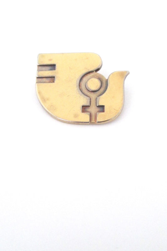 Tiffany and Company USA vintage silver 1975 International Women's Year logo brooch