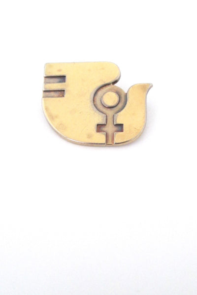 Tiffany and Company USA vintage silver 1975 International Women's Year logo brooch