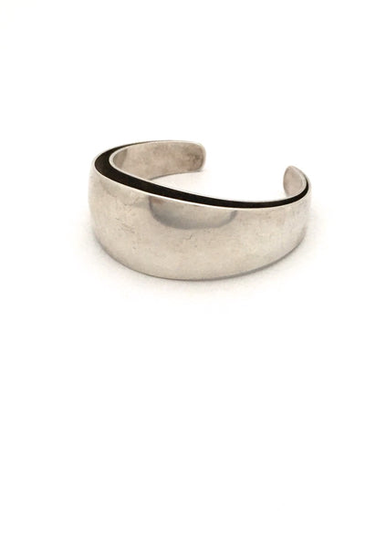 Plus Studios Norway Design vintage heavy silver double cuff bracelet by Tone Vigeland Scandinavian Modernist jewelry design
