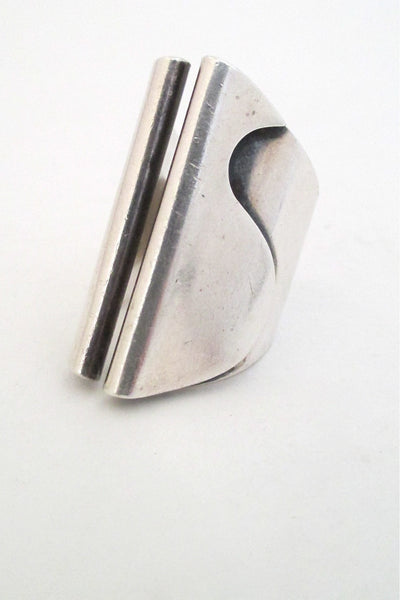 Tone Vigeland for Plus Studio Norway vintage silver large ring rare