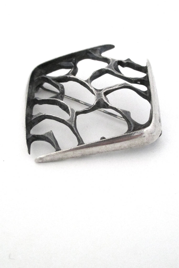 Torstrup Norway vintage modernist silver brooch by Gudmund Elvestad