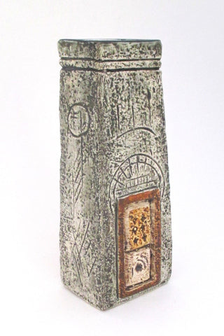 Troika Cornwall vintage brutalist vase by Anne Jones 1976 or 77
