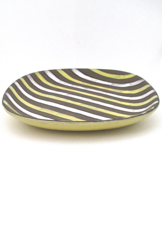 profile Upsala Ekeby Sweden vintage ceramic Spiral platter by Ingrid Atterby