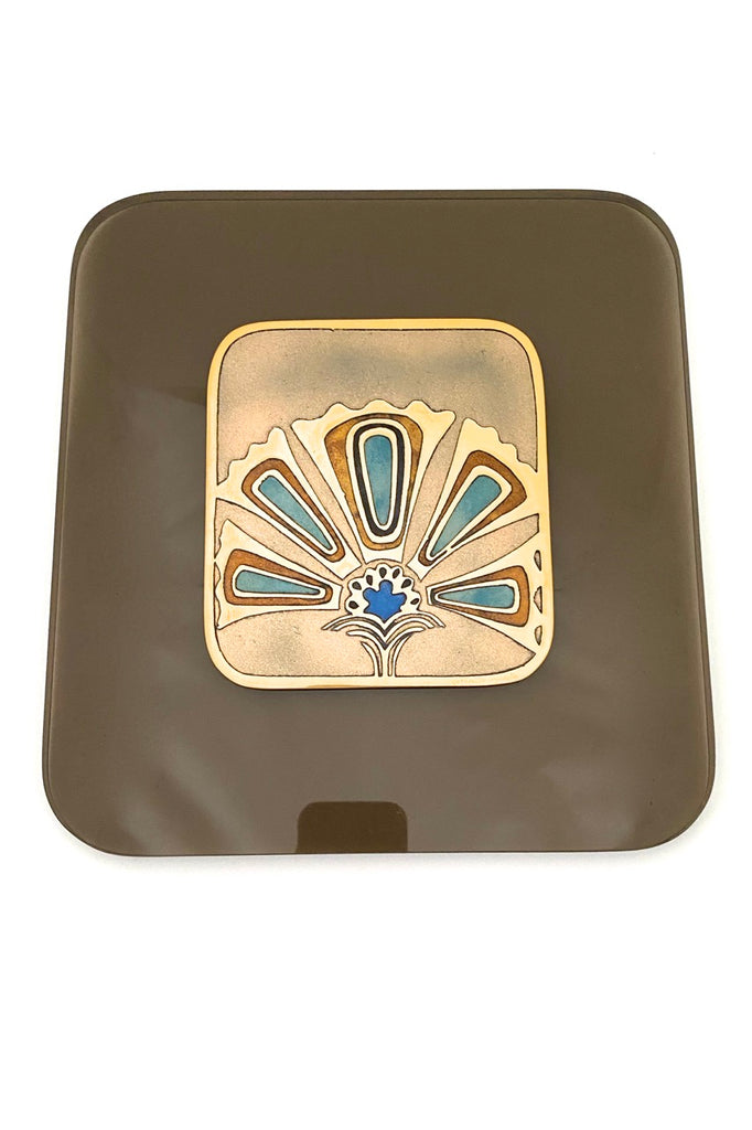 de Passille Sylvestre Canada vintage enamel acrylic wall plaque Modernist design