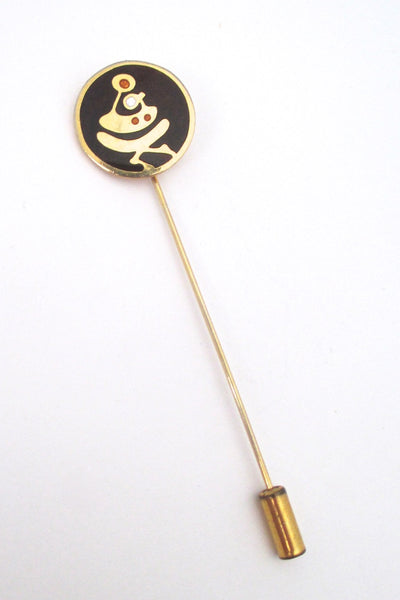 de Passille Sylvestre Canada vintage enamel mother and child stick pin