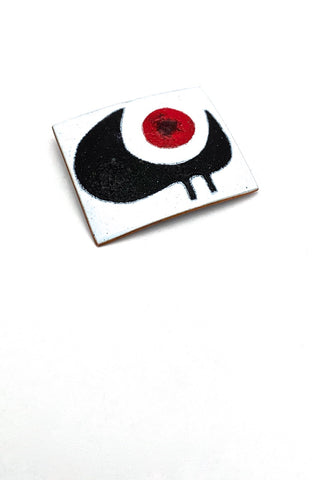 de Passille-Sylvestre Canada vintage Modernist copper enamel brooch