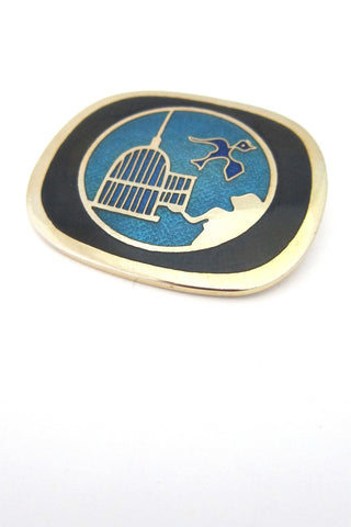 de Passille-Sylvestre enamel brooch