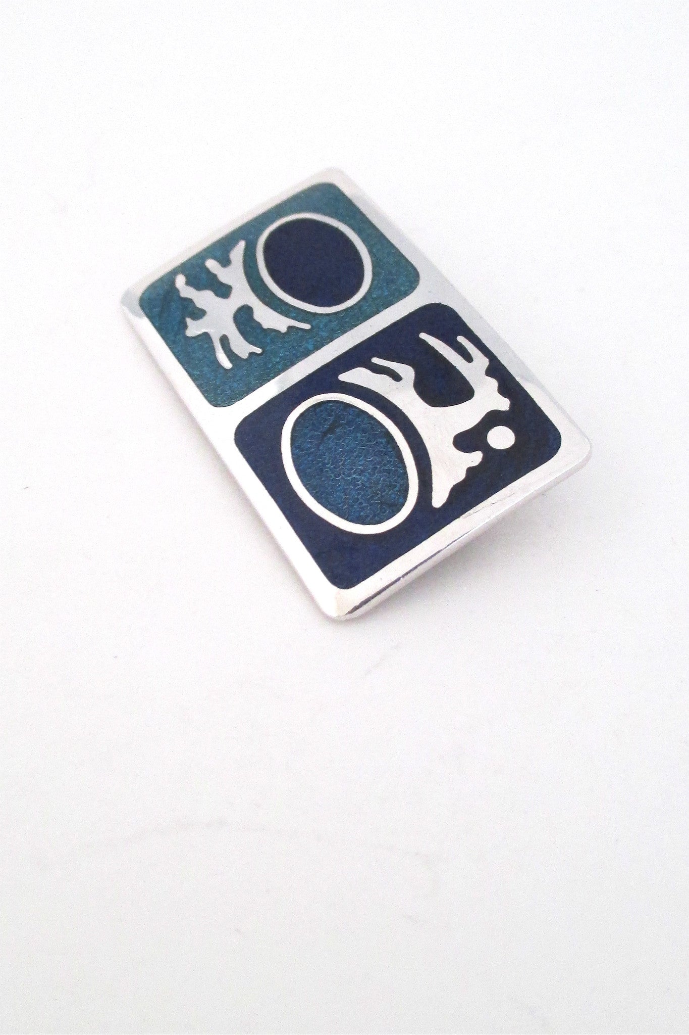 de Passille-Sylvestre Canada enamel blue planet brooch