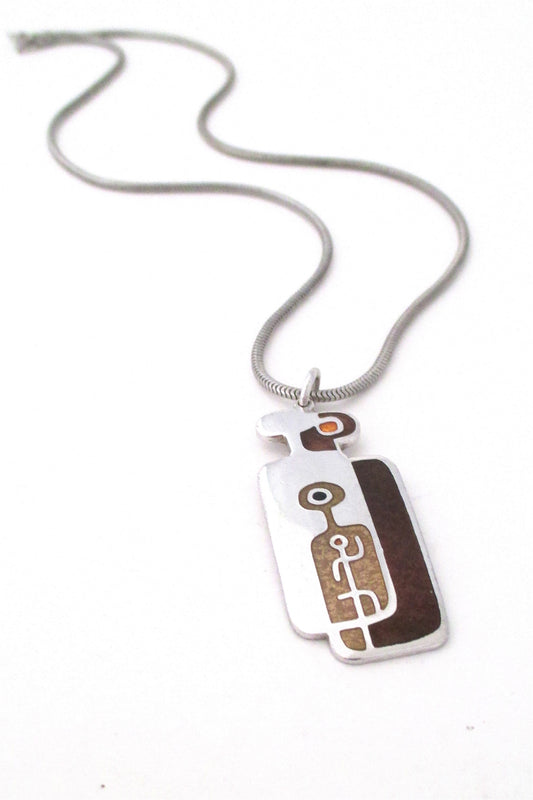 de Passille-Sylvestre Canada enamel family pendant necklace