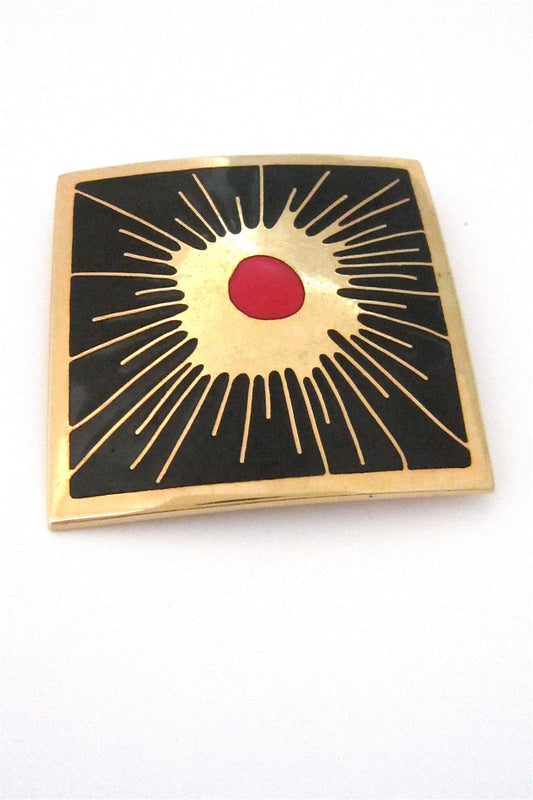 de Passille-Sylvestre Canadian Modernist large enamel brooch