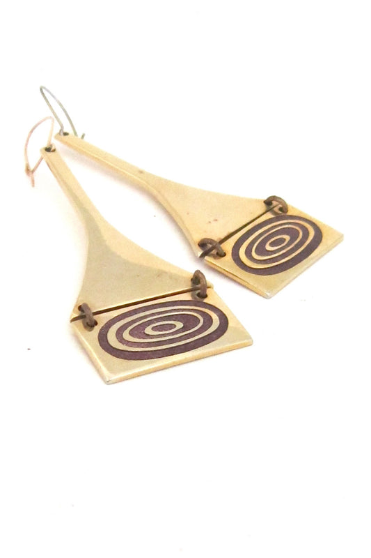 de Passille-Sylvestre Canada kinetic pink circles enamel drop earrings