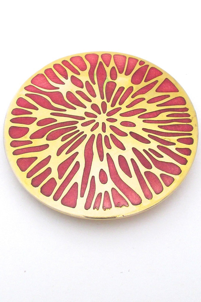 de Passille-Sylvestre Canada vintage modernist huge enamel belt buckle