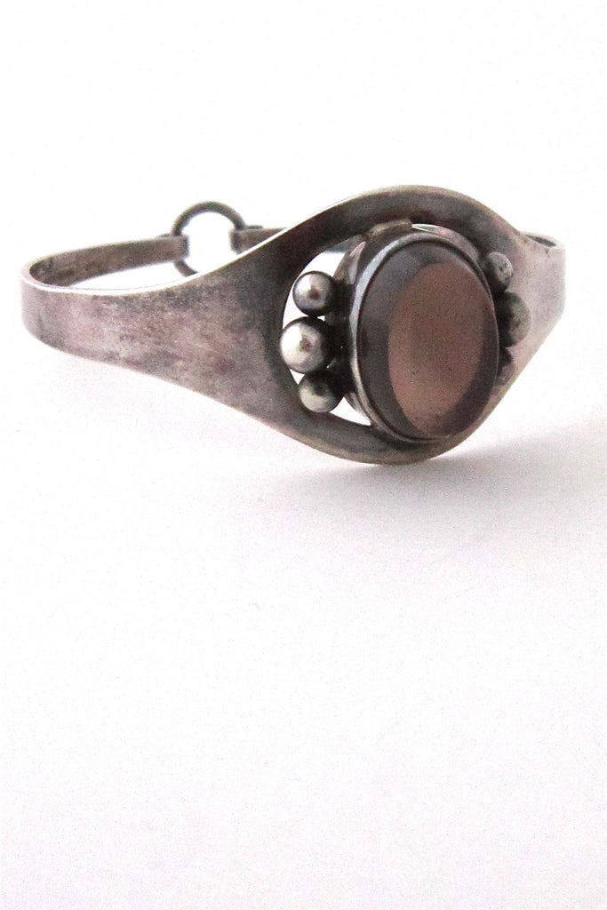 Erik Granit Finland sterling silver and smoky quartz bracelet 1966