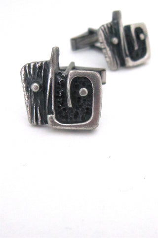 Guy Vidal Canada abstract face cufflinks