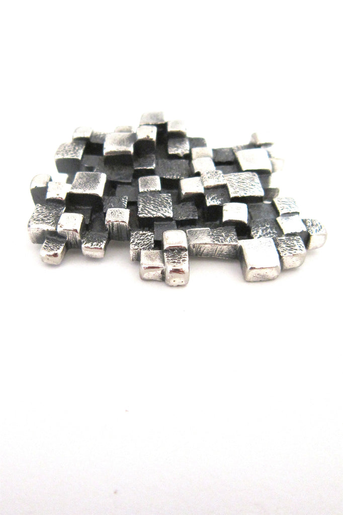 Guy Vidal cubes brooch