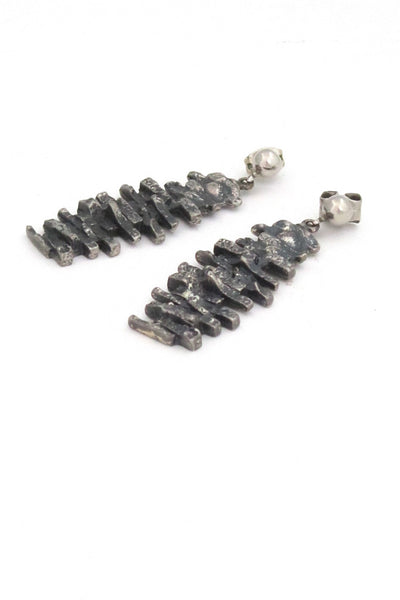 Guy Vidal Canada pewter drop earrings