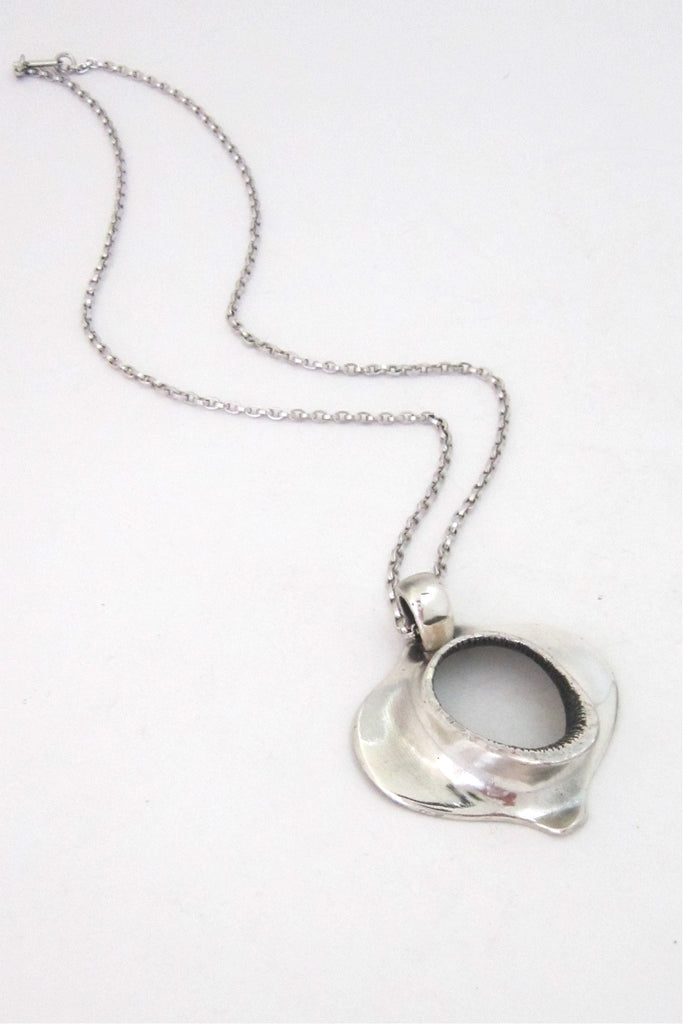 Guy Vidal brutalist vertebra pendant necklace