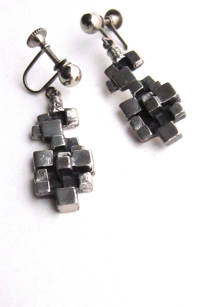 Guy Vidal cubes drop earrings