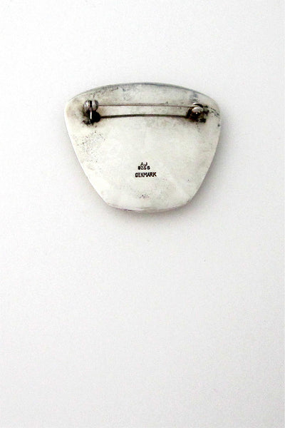 Arne Johansen modernist abalone brooch