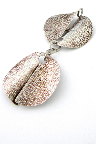 Kupittaan Kulta / Elis Kauppi Finland silver textured pendant